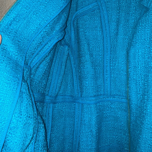 Alfani Women's Turquoise and Gold Hardware Jacket Size 8 - Picture 4 of 6